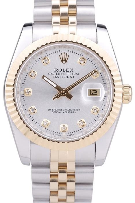 rolex datejust silver dial diamonds ribbed bezel|Rolex Datejust diamond bezel aftermarket.